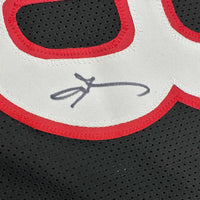Autographed/Signed Allen Iverson Philadelphia Black Basketball Jersey Beckett BAS COA