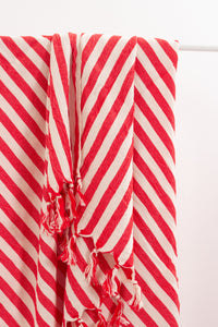 Girit Red Cotton Linen Towel