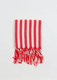 Girit Red Cotton Linen Towel