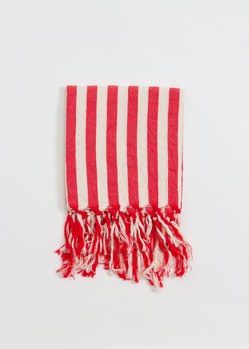 Girit Red Cotton Linen Towel