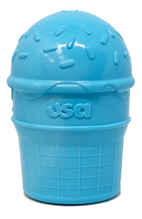 Ice Cream Cone Rubber Dog Chew Toy for Power Chewers | USA Made | SodaPup