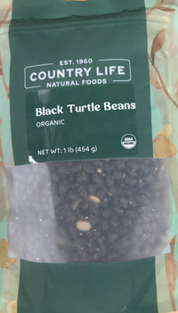Black Turtle Beans, Organic - (REDUCED PRICE! - Contains splits 1# and 5# only)