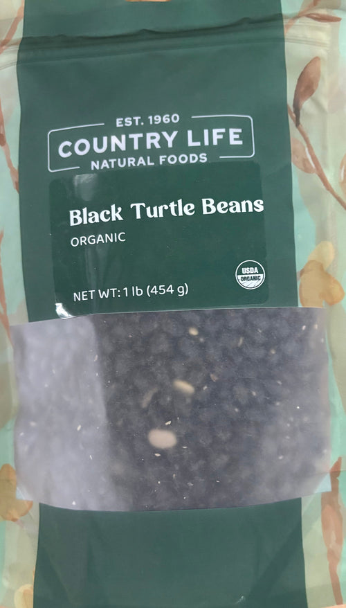 Black Turtle Beans, Organic - (REDUCED PRICE! - Contains splits 1# and 5# only)