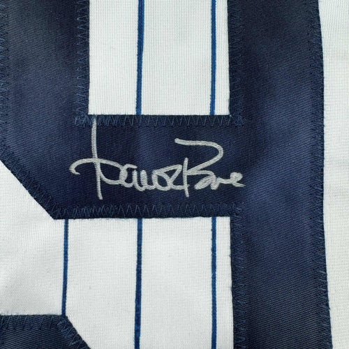 Autographed/Signed Aaron Boone New York Pinstripe Baseball Jersey Beckett BAS COA