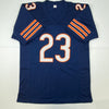 Autographed/Signed Devin Hester Chicago Blue Football Jersey JSA COA