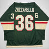 Autographed/Signed Mats Zuccarello Minnesota Green Hockey Jersey Beckett BAS COA