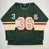 Autographed/Signed Mats Zuccarello Minnesota Green Hockey Jersey Beckett BAS COA