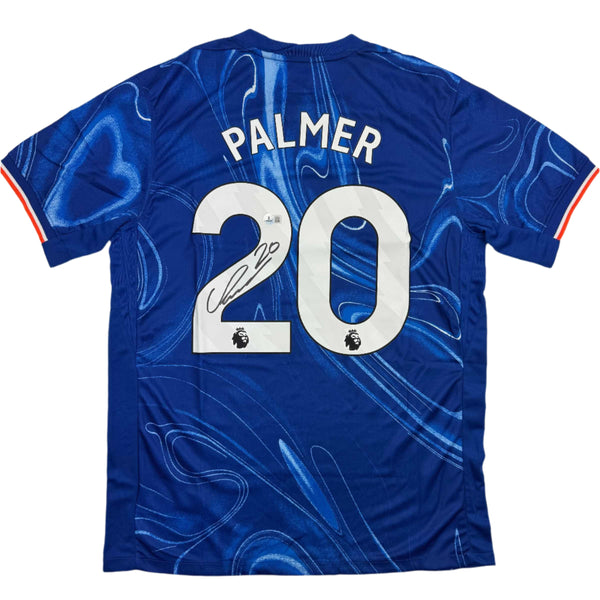 Autographed/Signed Cole Palmer Chelsea FC Blue Soccer Futbol Jersey Beckett BAS COA