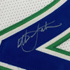 Autographed/Signed Christian Laettner Minnesota White Basketball Jersey PSA/DNA COA