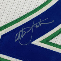 Autographed/Signed Christian Laettner Minnesota White Basketball Jersey PSA/DNA COA