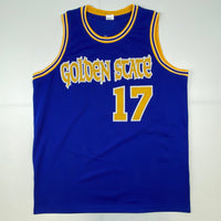 Autographed/Signed Chris Mullin Golden State Blue Basketball Jersey JSA COA