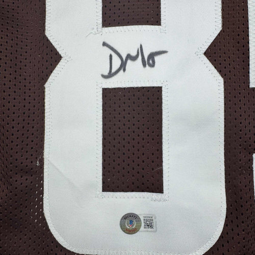 Autographed/Signed David Njoku Cleveland Football Brown Jersey Beckett BAS COA