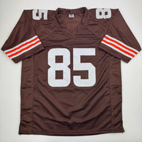Autographed/Signed David Njoku Cleveland Football Brown Jersey Beckett BAS COA
