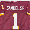 Autographed/Signed Deebo Samuel Washington Burgundy Football Jersey JSA COA