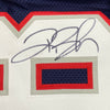 Autographed/Signed Deion Branch #83 New England Blue Football Jersey JSA COA