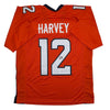Autographed/Signed R.J RJ Harvey Denver Orange Football Jersey JSA COA