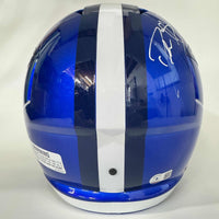 Autographed/Signed Deion Sanders Dallas Cowboys Flash Full Size FS F/S Replica Football Helmet Beckett BAS COA