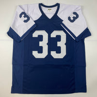 Autographed/Signed Tony Dorsett Dallas Thanksgiving Day Football Jersey JSA COA