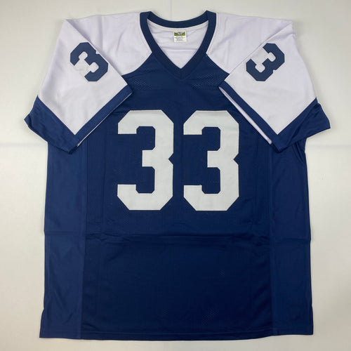 Autographed/Signed Tony Dorsett Dallas Thanksgiving Day Football Jersey JSA COA