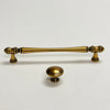 Cabinet Hardware "Palermo" Drawer Pulls and Knobs in Antique Brass Euro • Knobs
