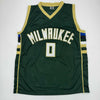 Autographed/Signed Damian Lillard Milwaukee Green Basketball Jersey Beckett BAS COA #2