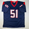 Autographed/Signed Will Anderson Jr. Houston Blue Football Jersey PSA/DNA COA