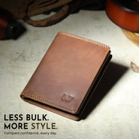 Buffalo Leather Men's Wallet - Vertical
