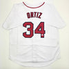 Autographed/Signed David Ortiz Boston White Baseball Jersey JSA COA