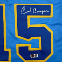 Autographed/Signed Cecil Cooper Milwaukee Blue Baseball Jersey Beckett BAS COA