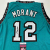 Autographed/Signed Ja Morant Memphis Teal Basketball Jersey JSA COA