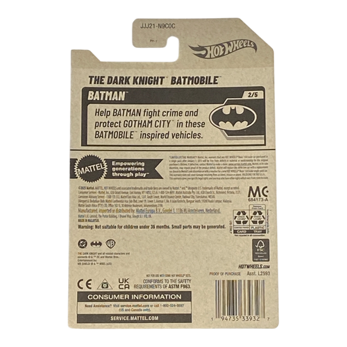 Hot Wheels Dark Knight Batmobile | Batman Series 2/5