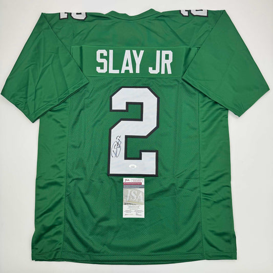 Autographed/Signed Darius Slay Jr. Philadelphia Kelly Green Football Jersey JSA COA