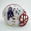 Autographed/Signed Earl Campbell Houston Oilers Mini Football Helmet JSA COA