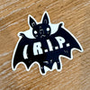 I R.I.P. Bat Sticker 3”