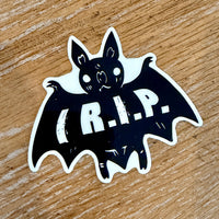 I R.I.P. Bat Sticker 3”