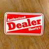 Shorty’s VINTAGE NOS Dealer Sticker 6.75”