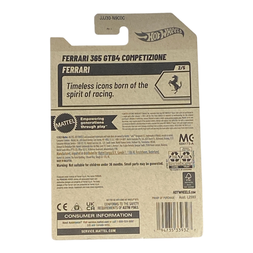 Hot Wheels Ferrari 365 GTB4 Competizone - Ferrari Series 2/5