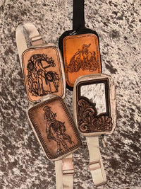 Leather Tooled Sling Bags