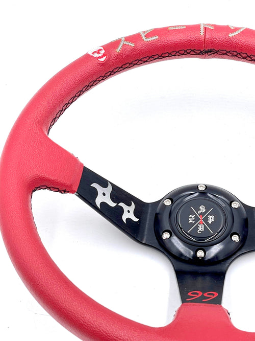 SPDZ1 “The Ninja” (Red) Steering Wheel – Deep Dish