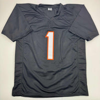 Autographed/Signed Ja'Marr Chase Cincinnati Black Football Jersey JSA COA