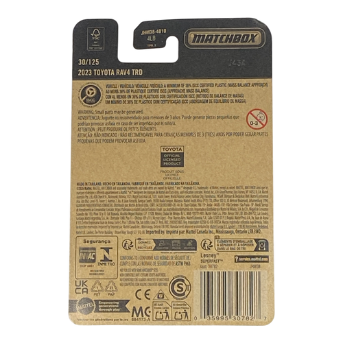 Green Matchbox 2023 Toyota RAV4 TRD 30/125