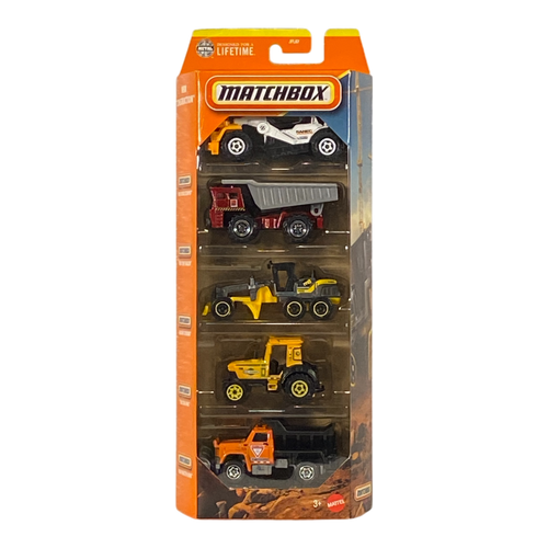 Matchbox MBX Construction 5 Pack Die-Cast Vehicle Set