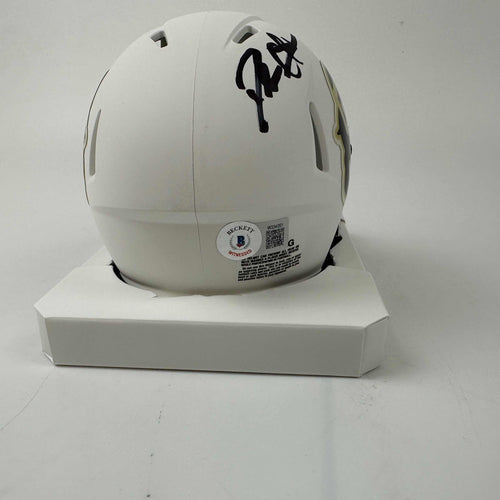 Autographed/Signed Deion Sanders Colorado Bison Mini College Football Helmet Beckett BAS COA