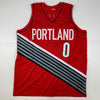 Autographed/Signed Damian Lillard Portland Red Basketball Jersey JSA COA