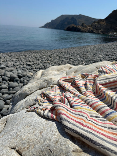 New Rainbow Cotton Linen Towel