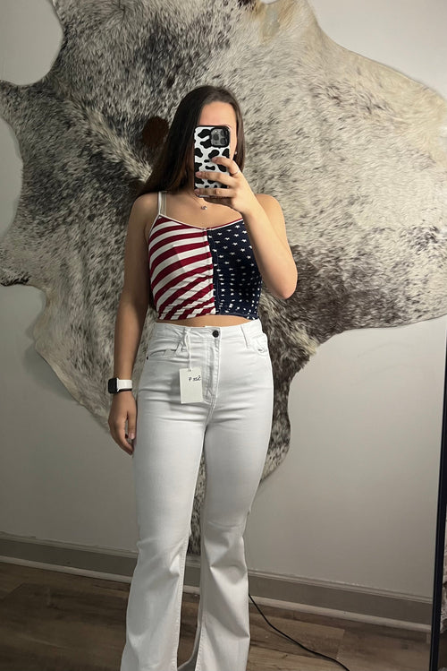 White Denim Bell Bottoms