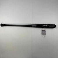 Autographed/Signed David Ortiz Black Louisville Slugger Baseball Bat JSA COA
