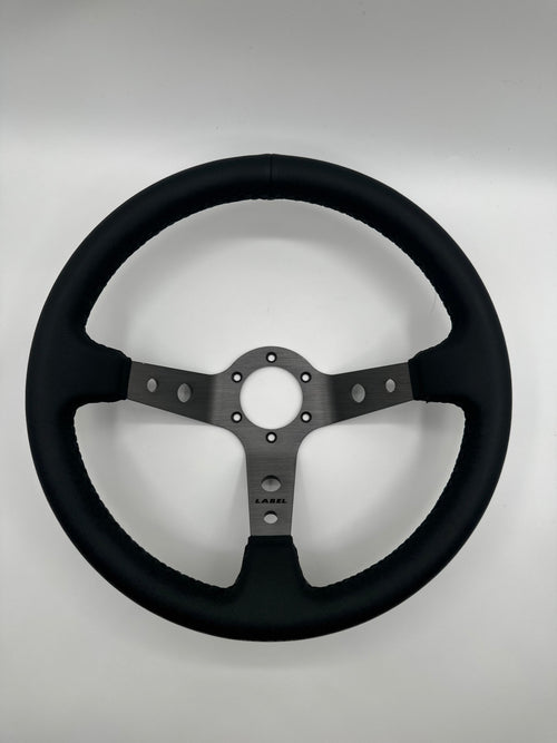 The Daytona | Black Leather | Graphite Spoke | Black Stitch