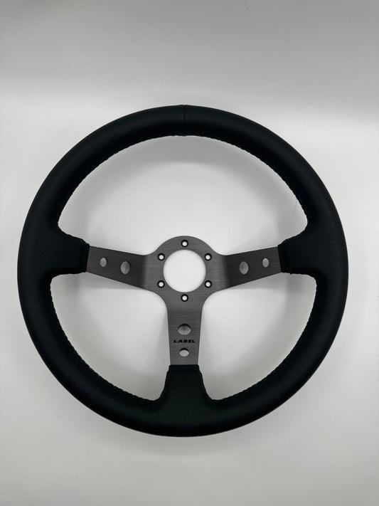 The Daytona | Black Leather | Graphite Spoke | Black Stitch