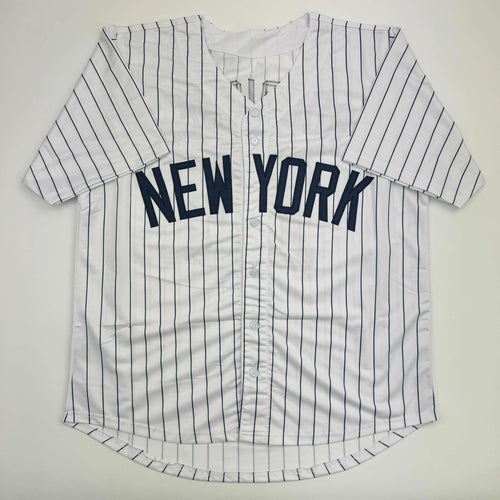 Autographed/Signed Alex Rodriguez New York Pinstripe Baseball Jersey JSA COA